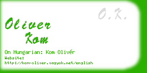 oliver kom business card